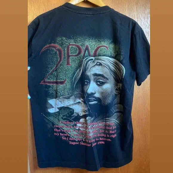 VINTAGE Y2K TUPAC RAP TEE - Picture 2 of 6